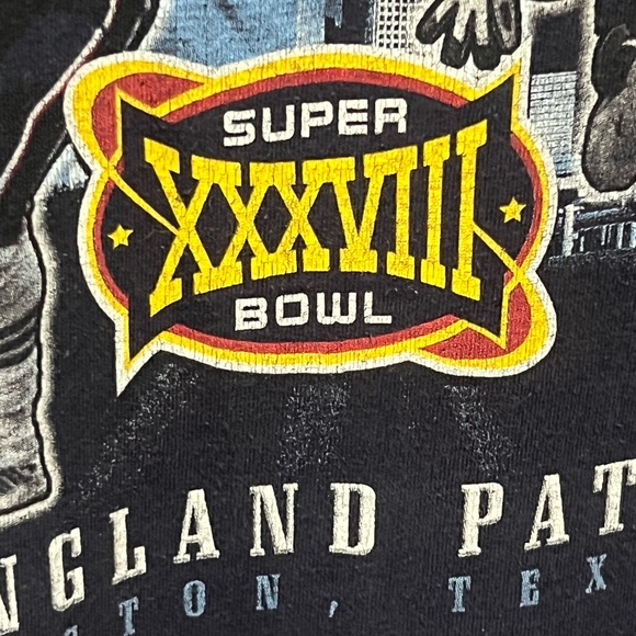 New England Patriots Super Bowl XXXVVIII Tee Size 2XL (Preowned) - Picture 5 of 12